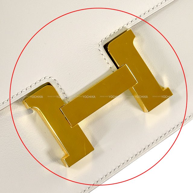 [Pre-loved] HERMES Shoulder bag Constance 3 18 Miroir Craie Veau Swift Gold HW Stamp W[LIKE NEW][Authentic]