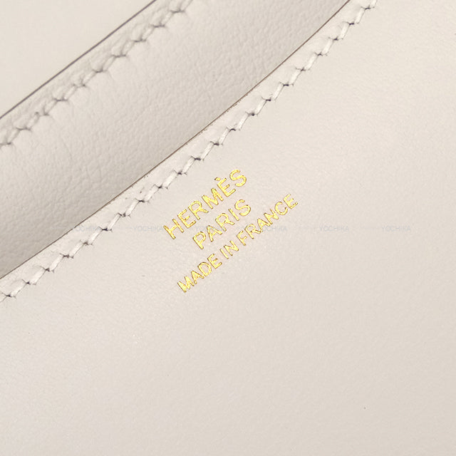 [Pre-loved] HERMES Shoulder bag Constance 3 18 Miroir Craie Veau Swift Gold HW Stamp W[LIKE NEW][Authentic]