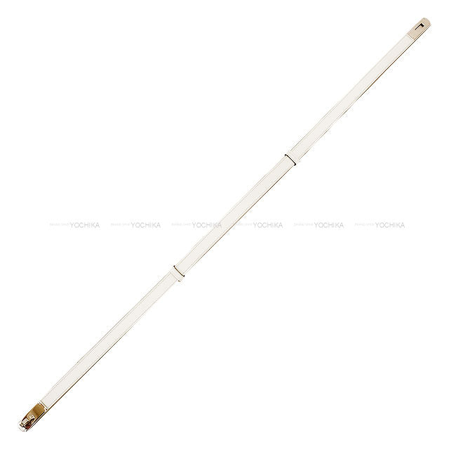 HERMES belt Kelly 18 New White Veau Epsom Silver HW Stamp W[ALMOST NEW][Authentic]