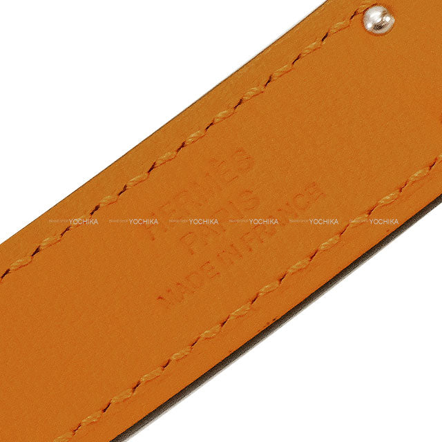 HERMES belt Kelly 18 New White Veau Epsom Silver HW Stamp W[ALMOST NEW][Authentic]