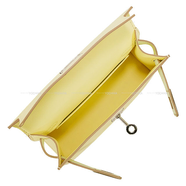 HERMES Shoulder bag Kelly mini 2 Kelly20 Tricolor Jaune Milton/Vert Fizz/Vert Vertigo Veau Epsom Silver HW Stamp W[EXCELLENT][Authentic]