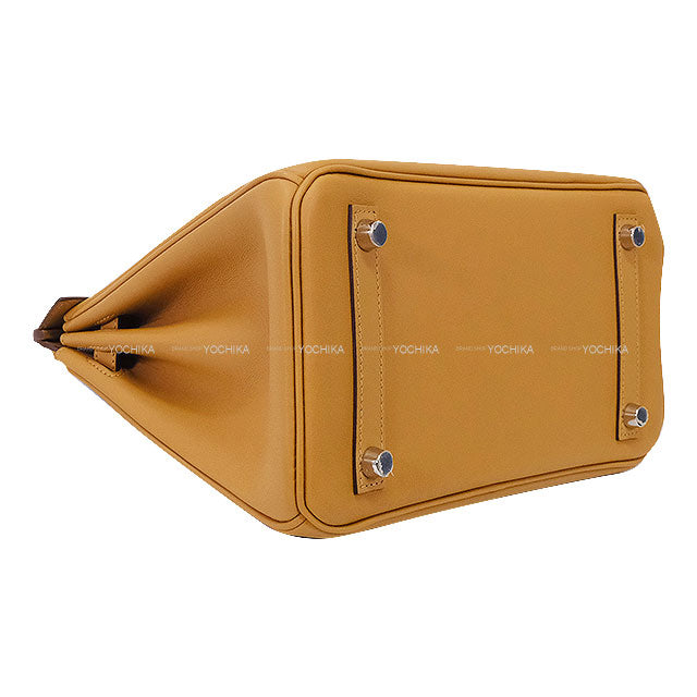 [Pre-loved] HERMES Handbag Birkin25 In & Out Biscuit Veau Swift Silver HW Stamp Z[LIKE NEW][Authentic]