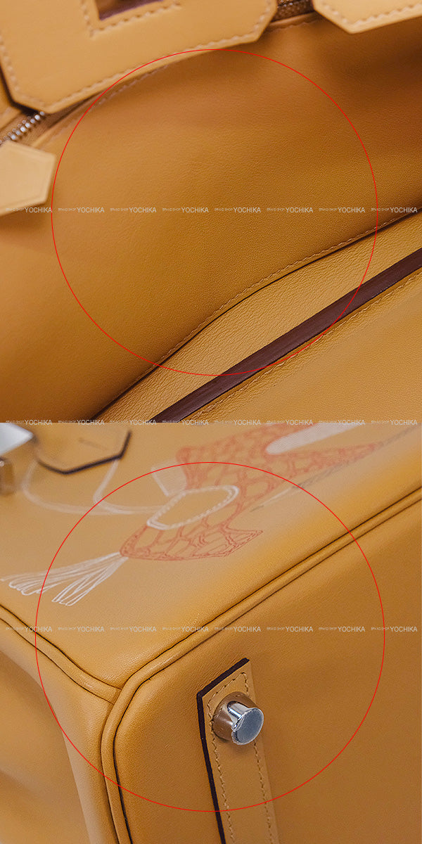 [Pre-loved] HERMES Handbag Birkin25 In & Out Biscuit Veau Swift Silver HW Stamp Z[LIKE NEW][Authentic]