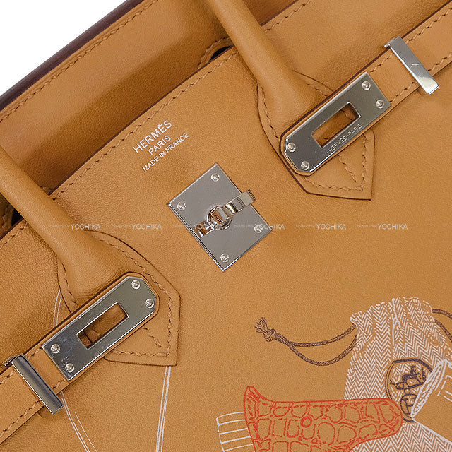 [Pre-loved] HERMES Handbag Birkin25 In & Out Biscuit Veau Swift Silver HW Stamp Z[LIKE NEW][Authentic]