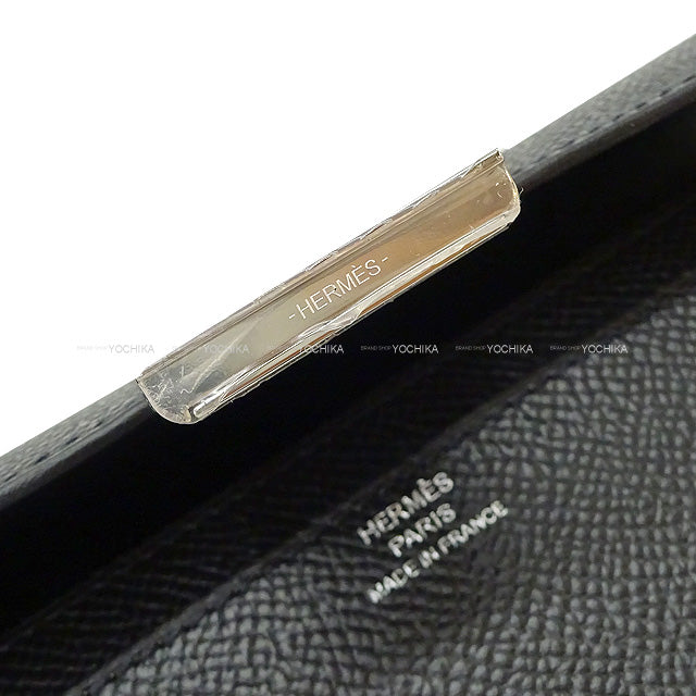 HERMES long wallet Constance Long wallet To Go Noir (Black) Veau Epsom Silver HW Stamp K[ALMOST NEW][Authentic]