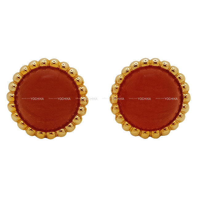 Van Cleef & Arpels pierced earring Perlée couleurs Rose Gold K18RG/Au750/Carnelian VCARP4E000[EXCELLENT][Authentic]