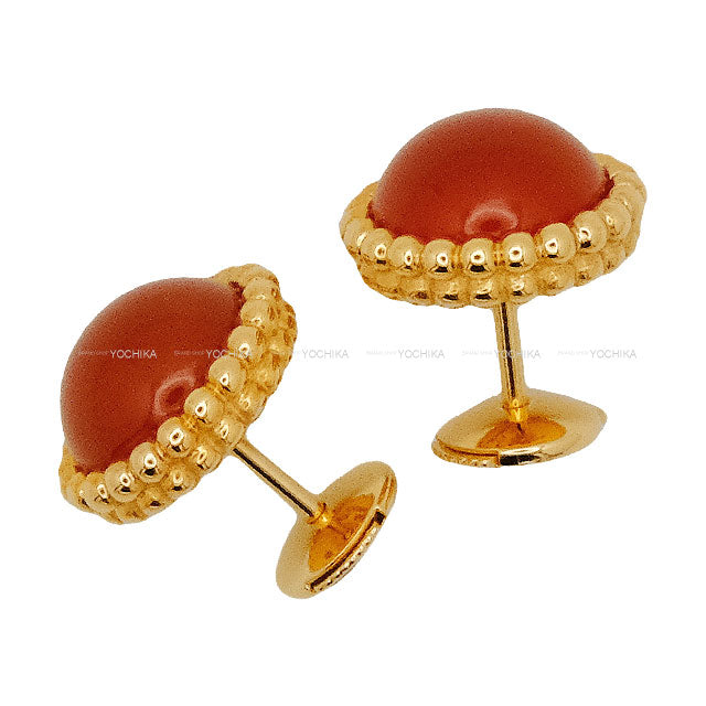 Van Cleef & Arpels pierced earring Perlée couleurs Rose Gold K18RG/Au750/Carnelian VCARP4E000[EXCELLENT][Authentic]