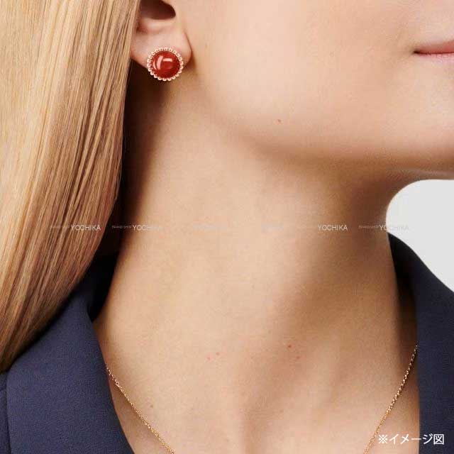 Van Cleef & Arpels pierced earring Perlee couleursRose Gold K18RG/Au750/Carnelian VCARP4E000[EXCELLENT][Authentic]