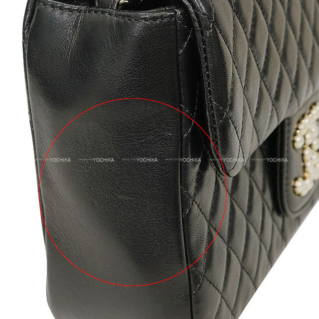[Pre-loved] CHANEL Shoulder bag Westminster Pearl Chain Noir (Black) Lambskin Champagne Gold HW A39011[USED SA][Authentic]