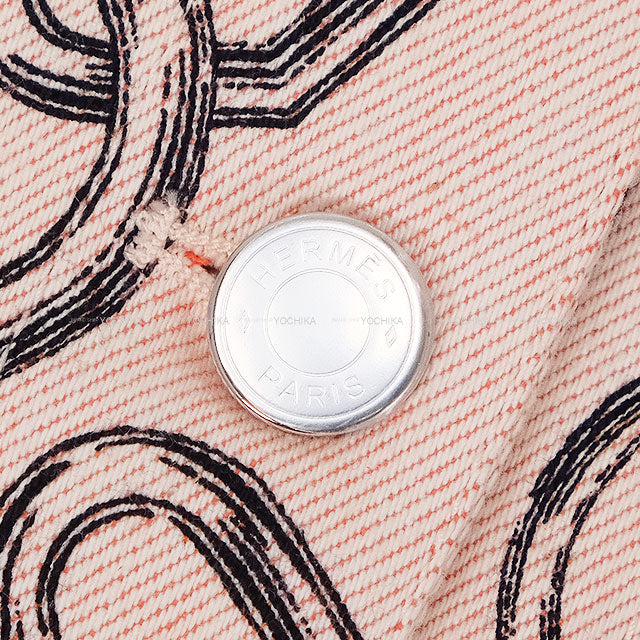 HERMES Denim jacket Kaleido Scope Effect Pink Cotton100% #38 Silver HW 4H0253DD[BRAND NEW][Authentic]