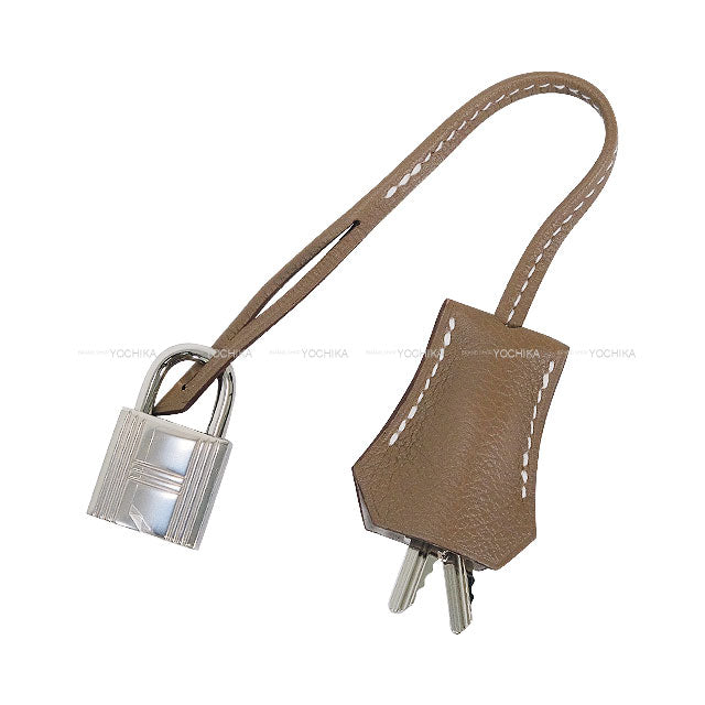 HERMES Shoulder bag Bolide1923 25 Verso Etoupe/Craie Evercolor Silver HW Stamp W[EXCELLENT][Authentic]