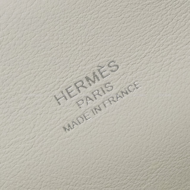 HERMES Shoulder bag Bolide1923 25 Verso Etoupe/Craie Evercolor Silver HW Stamp W[EXCELLENT][Authentic]