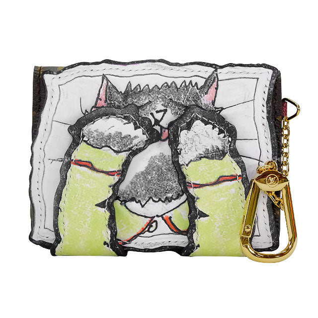 LOUIS VUITTON card holder Pawket Purse Brown/Blanc (White) Cowhide leather/Monogram Gold HW M25732[BRAND NEW][Authentic]