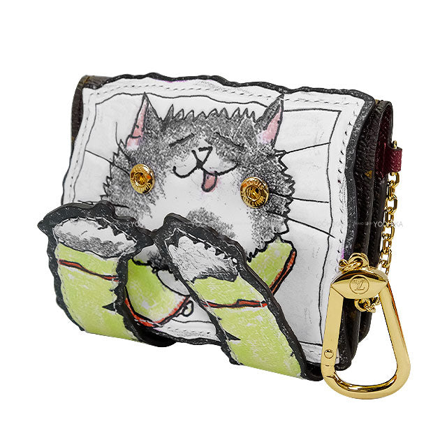 LOUIS VUITTON card holder Pawket Purse Brown/Blanc (White) Cowhide leather/Monogram Gold HW M25732[BRAND NEW][Authentic]