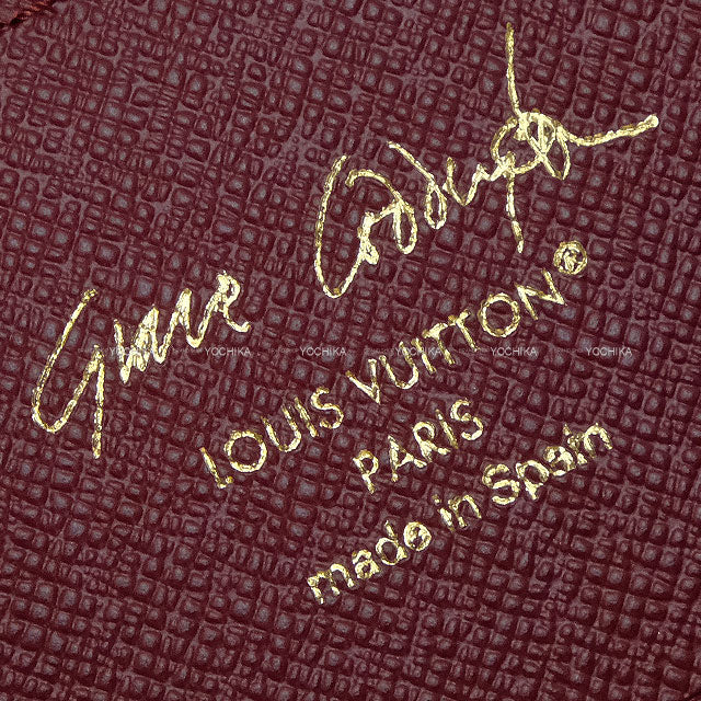 LOUIS VUITTON card holder Pawket Purse Brown/Blanc (White) Cowhide leather/Monogram Gold HW M25732[BRAND NEW][Authentic]