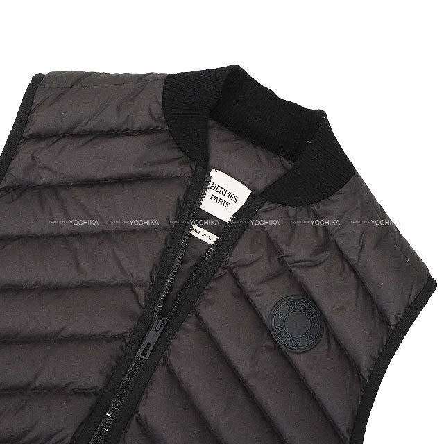 [Pre-loved] HERMES Down vest Clou de Selle Patch Noir (Black) Down/Feather #38 3H0156DA[LIKE NEW][Authentic]