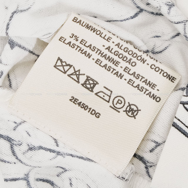 2022SS HERMES Short sleeve t shirt Women's Dress Criketis Blanc (White)/Noir (Black) Cotton100% #34[EXCELLENT][Authentic]