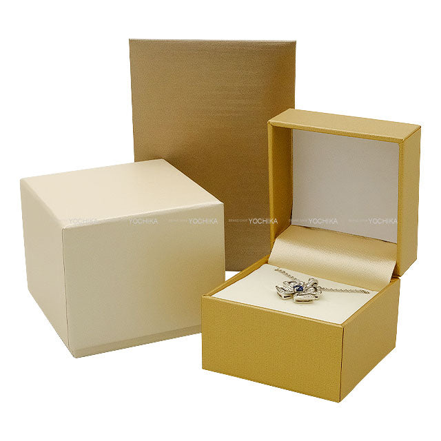 [Pre-loved] BVLGARI pendant top FIOREVER Sapphire 0.39ct/Diamond 0.31ct/K18WG 358426[LIKE NEW][Authentic]