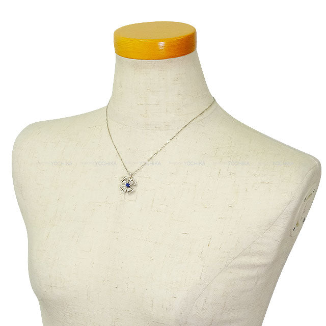 [Pre-loved] BVLGARI pendant top FIOREVER Sapphire 0.39ct/Diamond 0.31ct/K18WG 358426[LIKE NEW][Authentic]