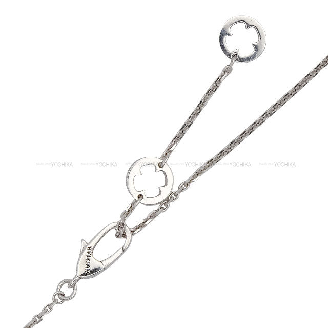 [Pre-loved] BVLGARI pendant top FIOREVER Sapphire 0.39ct/Diamond 0.31ct/K18WG 358426[LIKE NEW][Authentic]