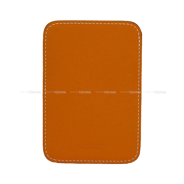 [Pre-loved] HERMES card holder MagSafe Eman Elephant Gold Veau Swift Stamp W[LIKE NEW][Authentic]