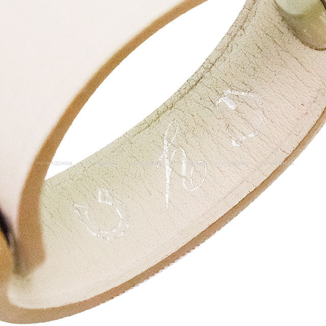 HERMES Rival Glove Holder Hot Stamp Initials #6.5 Gris Perle Veau Swift Silver HW[EXCELLENT][Authentic]