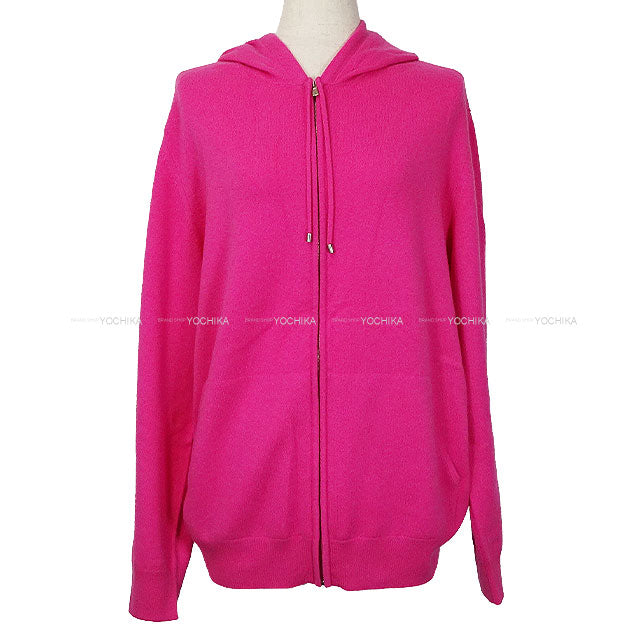 [Pre-loved] HERMES Hooded sweatshirt Knit Sur mesure Custom order Pink Cashmere[LIKE NEW][Authentic]