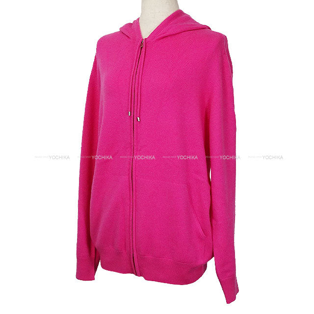 [Pre-loved] HERMES Hooded sweatshirt Knit Sur mesure Custom order Pink Cashmere[LIKE NEW][Authentic]