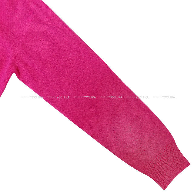 [Pre-loved] HERMES Hooded sweatshirt Knit Sur mesure Custom order Pink Cashmere[LIKE NEW][Authentic]