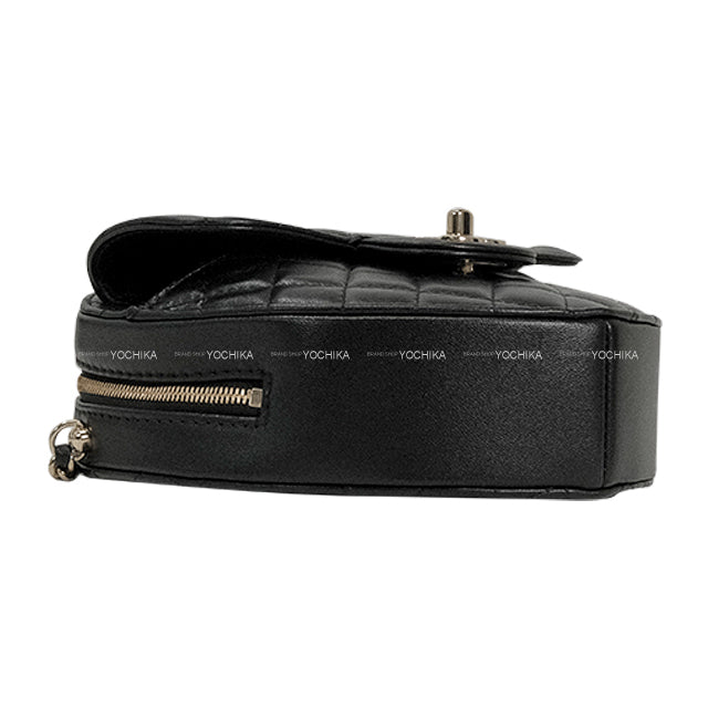 [Pre-loved] CHANEL Shoulder bag Heart Shape Matelasse COCO Mark Large Noir (Black) Lambskin Champagne Gold HW AS3191[LIKE NEW][Authentic]