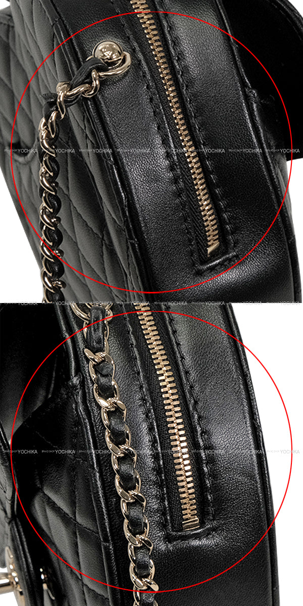 [Pre-loved] CHANEL Shoulder bag Heart Shape Matelasse COCO Mark Large Noir (Black) Lambskin Champagne Gold HW AS3191[LIKE NEW][Authentic]