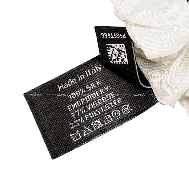 CHANEL hair accessories Hair Tie Scrunchie COCO mark Piping Quilted Blanc (White)/Noir (Black) Silk P5G5T6GG[EXCELLENT][Authentic]