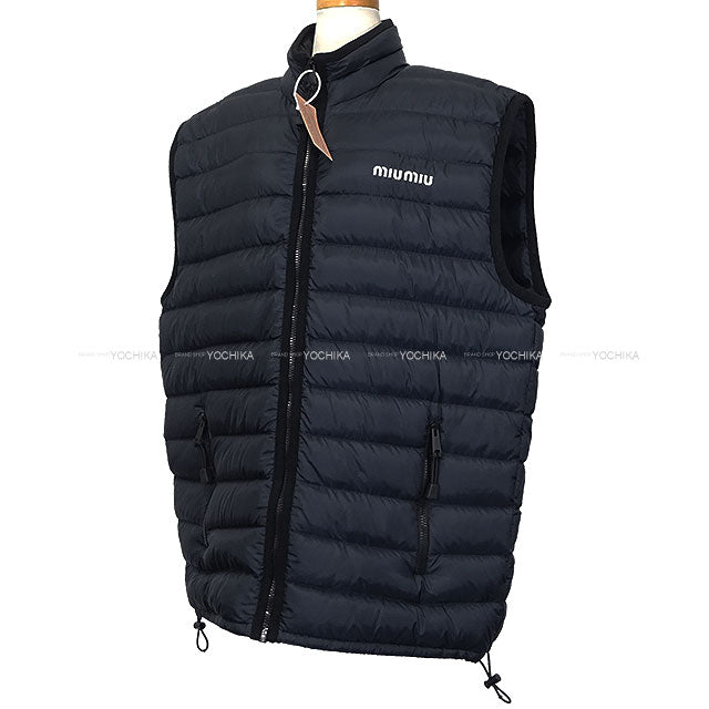 Miu Miu Down vest light ponzi Navy goose down putting 44 ML1345[BRAND NEW][Authentic]