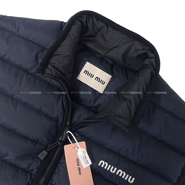 Miu Miu Down vest light ponzi Navy goose down putting 44 ML1345[BRAND NEW][Authentic]