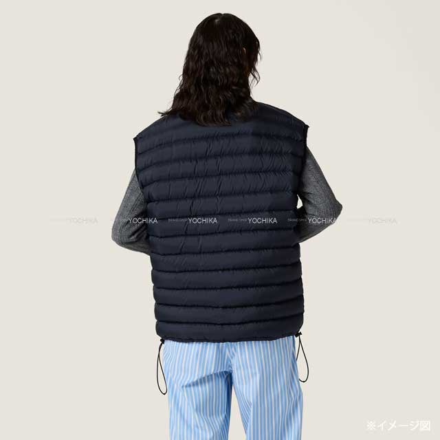 Miu Miu Down vest light ponzi Navy goose down putting 44 ML1345[BRAND NEW][Authentic]
