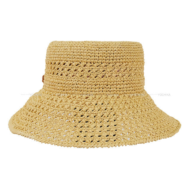 2025 SS Miu Miu hat Logo raffia #L Naturel Raffia 5HC288[EXCELLENT][Authentic]