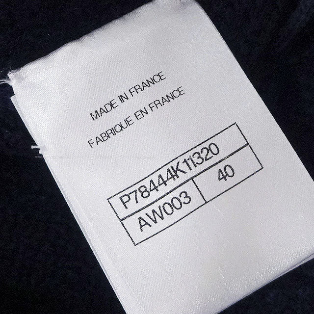 2024AW CHANEL Pants Bermuda Simple Coco Button Knit Navy blue Wool #40 Champagne Gold HW P78444[BRAND NEW][Authentic]