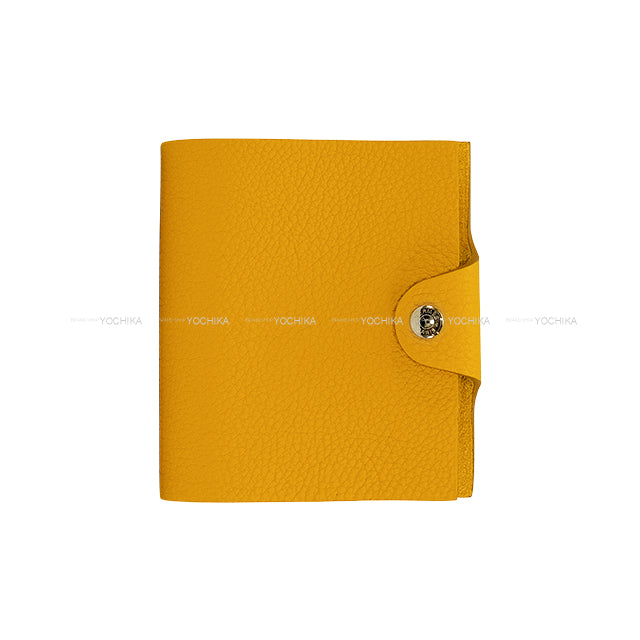 HERMES Notebook cover Ulysse Mini Naturel-Sable Veau Togo Silver HW Stamp B[EXCELLENT][Authentic]