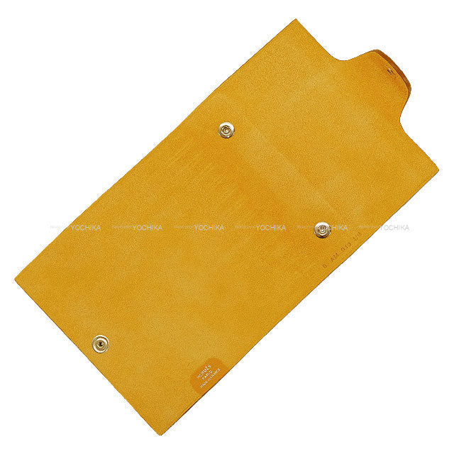 HERMES Notebook cover Ulysse Mini Naturel-Sable Veau Togo Silver HW Stamp B[EXCELLENT][Authentic]