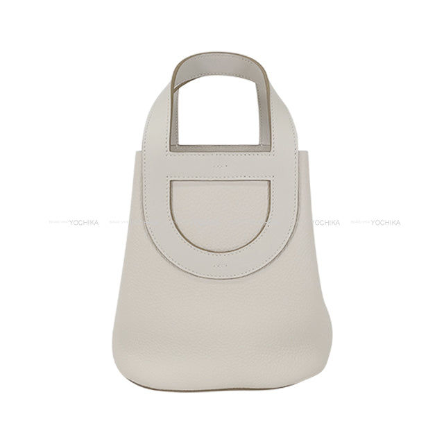 HERMES Handbag In the Loop 18 Gris Perle Taurillon Clemence/Veau Swift Silver HW Stamp W[BRAND NEW][Authentic]
