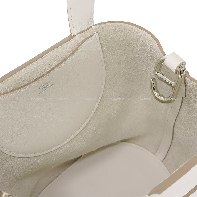 HERMES Handbag In the Loop 18 Gris Perle Taurillon Clemence/Veau Swift Silver HW Stamp W[BRAND NEW][Authentic]