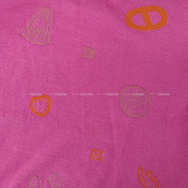 [Pre-loved] HERMES Knit Short sleeve Candy Libris Pink Cashmere100% #38 5H2635D3[LIKE NEW][Authentic]