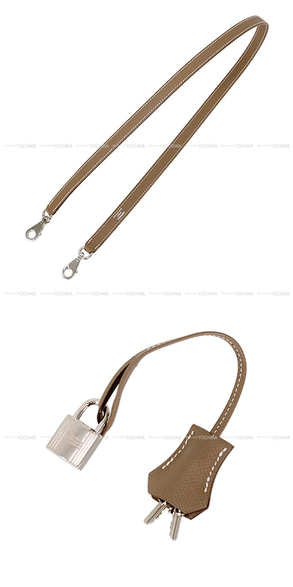 [Pre-loved] HERMES Shoulder bag Kelly28 Sellier Etoupe Veau Epsom Silver HW Stamp B[LIKE NEW][Authentic]