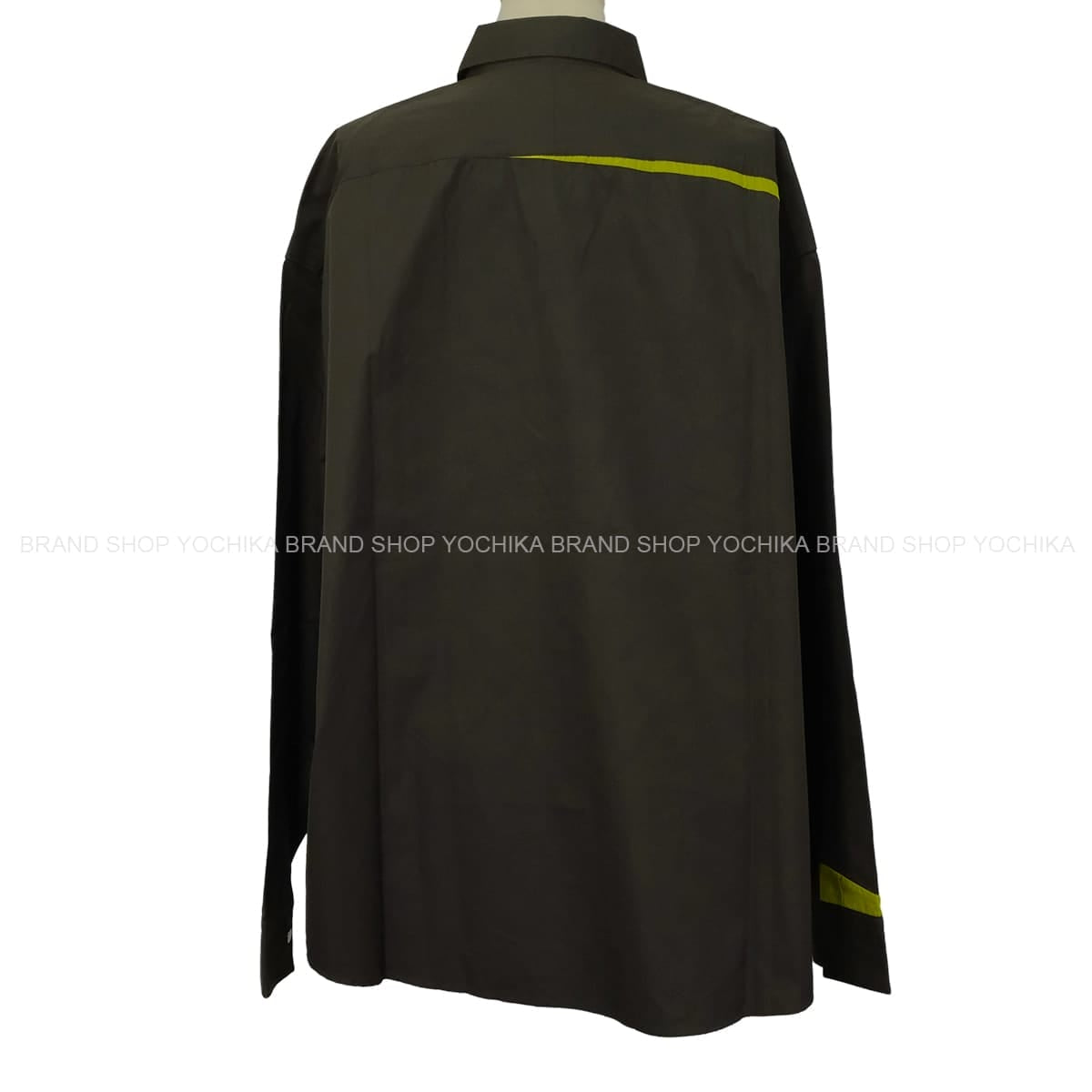 HERMES Long sleeve shirt Men’s Over Grey Cotton100% #42[EXCELLENT][Authentic]