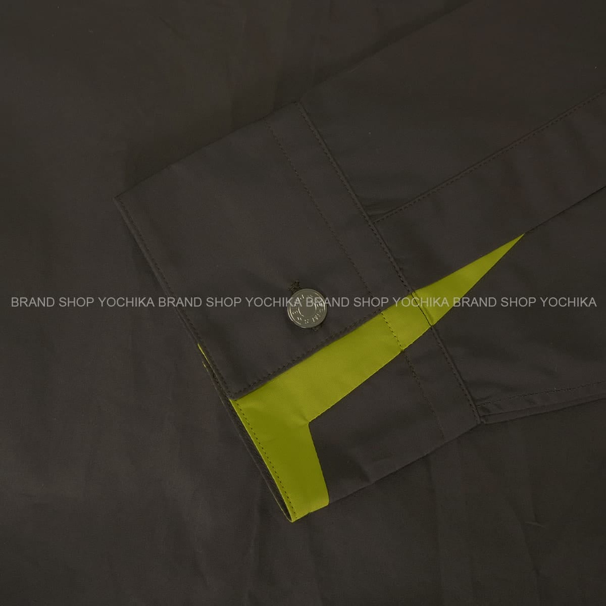 HERMES Long sleeve shirt Men’s Over Grey Cotton100% #42[EXCELLENT][Authentic]