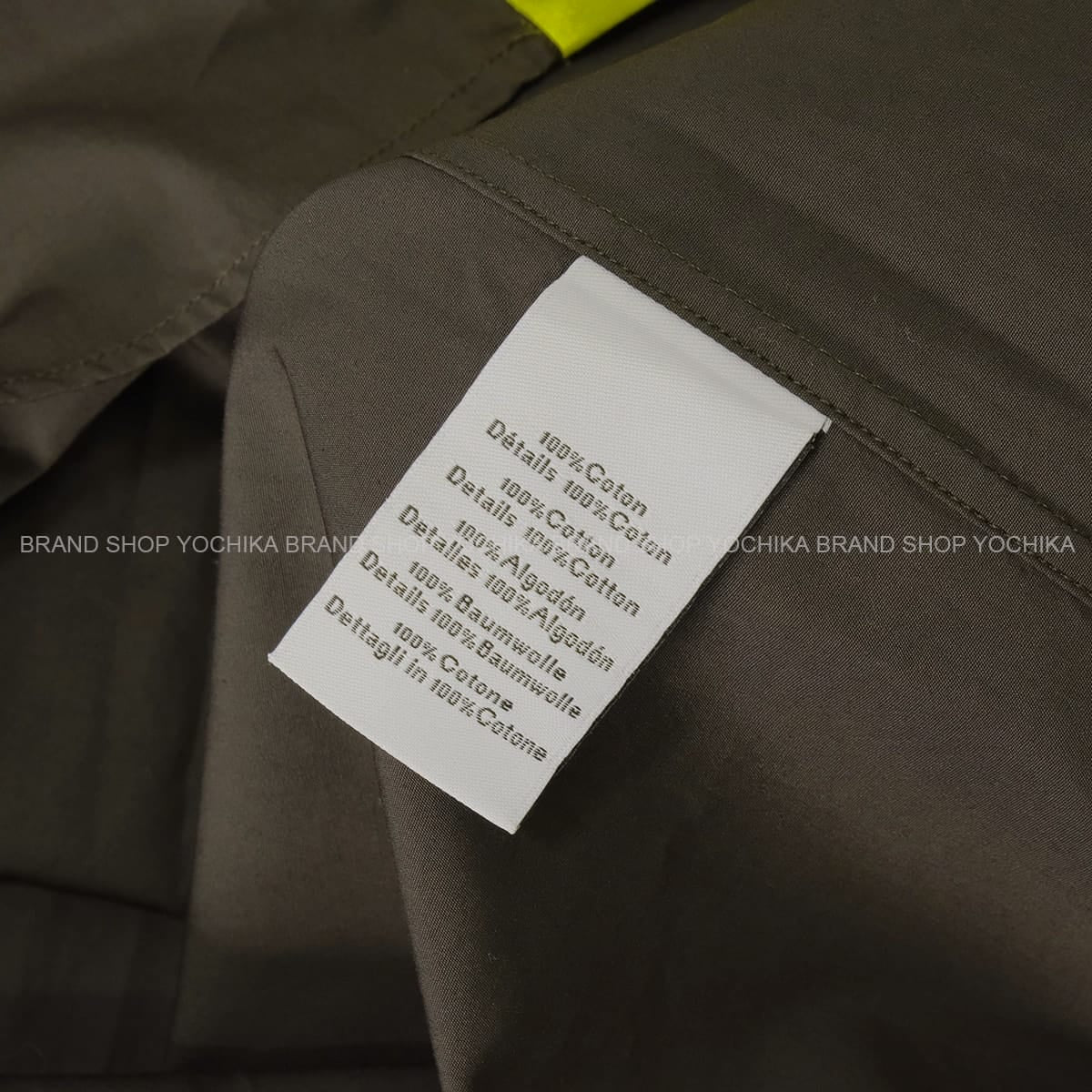 HERMES Long sleeve shirt Men’s Over Grey Cotton100% #42[EXCELLENT][Authentic]