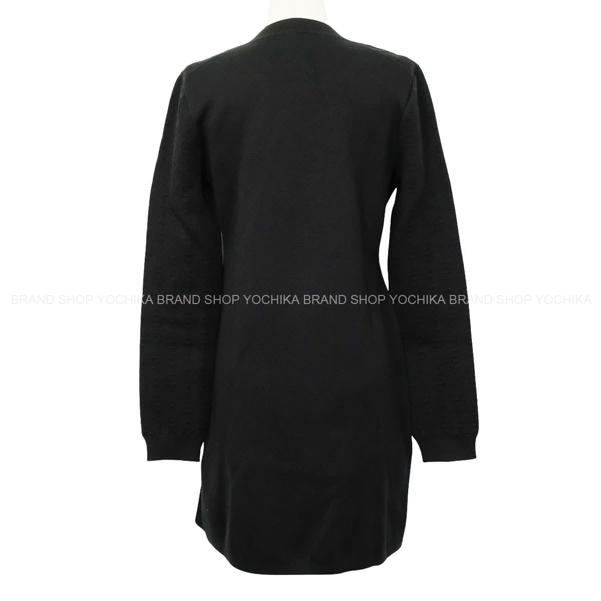 HERMES One‐piece dress Women’s Crew Neck Knit Noir (Black) Cashmere/Silk/Polypropylene #44 2E2505D3[EXCELLENT][Authentic]