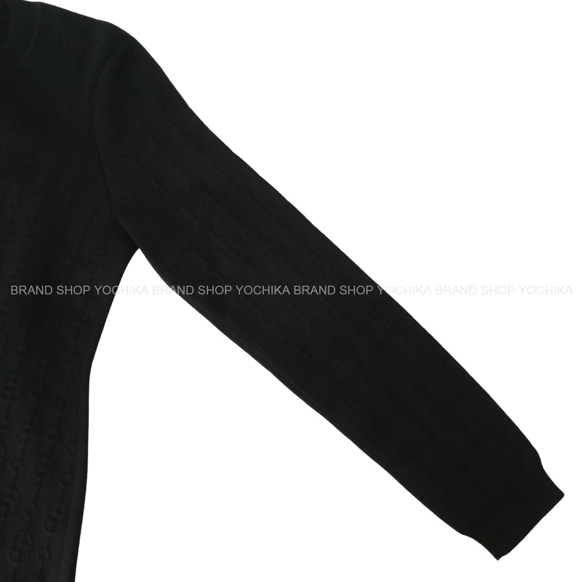 HERMES One‐piece dress Women’s Crew Neck Knit Noir (Black) Cashmere/Silk/Polypropylene #44 2E2505D3[EXCELLENT][Authentic]