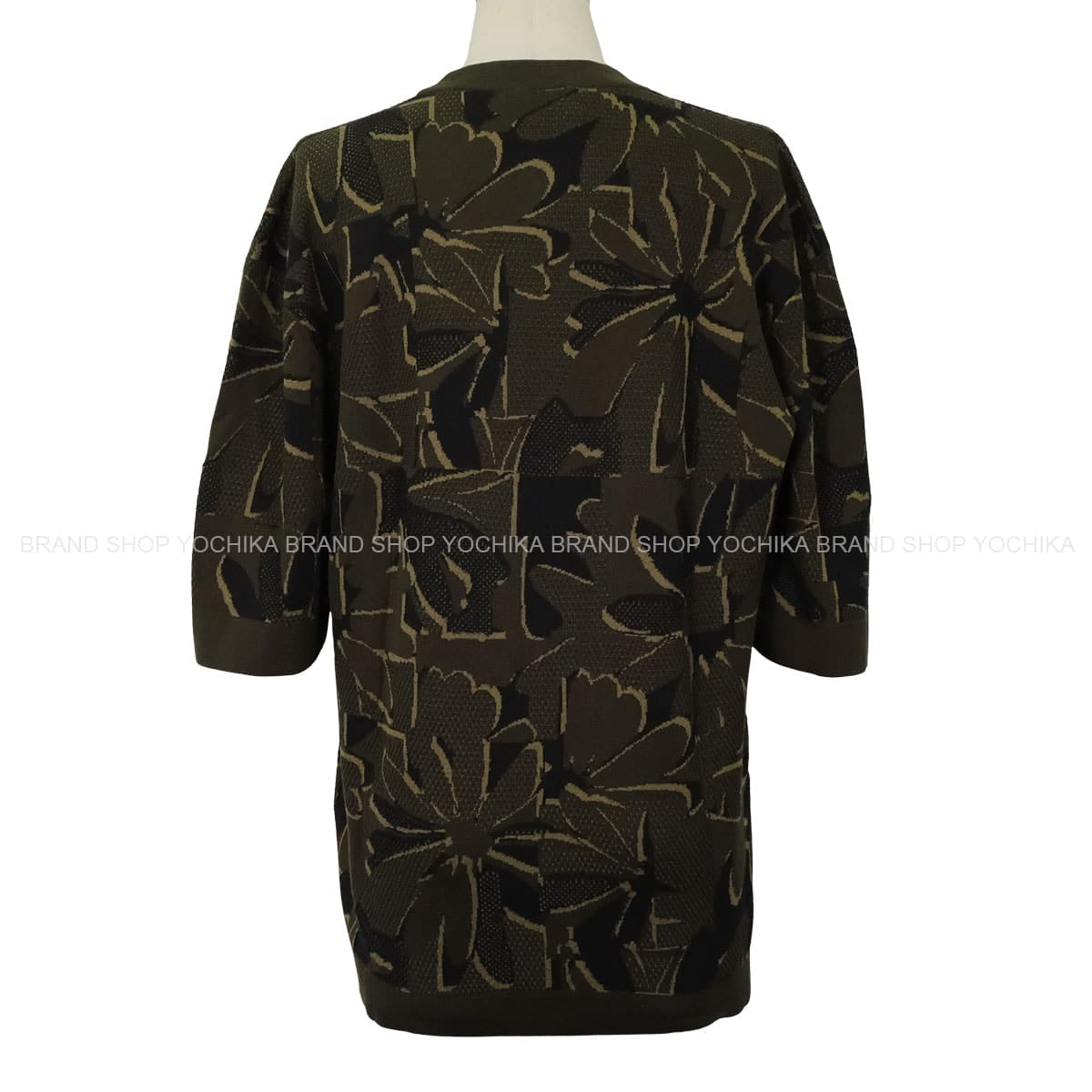 HERMES Knit Men’s Summer Puzzle FloralArgile Cotton100% #S[EXCELLENT][Authentic]