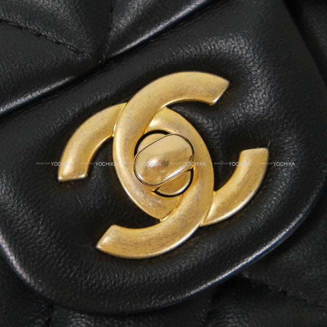 [Pre-loved] CHANEL Shoulder bag Matrasse Top Handle Mini Flap 2Way Noir (Black) Lambskin Antique Gold HW[LIKE NEW][Authentic]